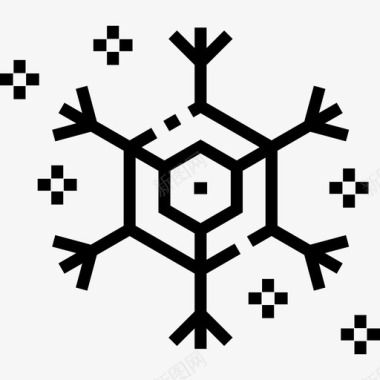 有雪的房顶雪曲棍球63直线型图标