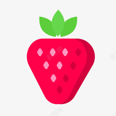 水果矢量草莓图标