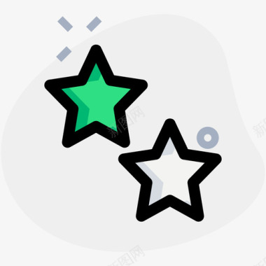 两颗星7票圆形图标