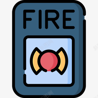 常用消防标识火警消防员31线型颜色图标