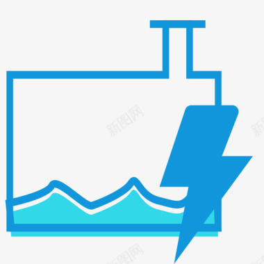 手绘新品图标冷却水能量图标