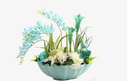花瓶百合花朵免扣花卉素材