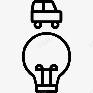 灯创意车创新灵感图标
