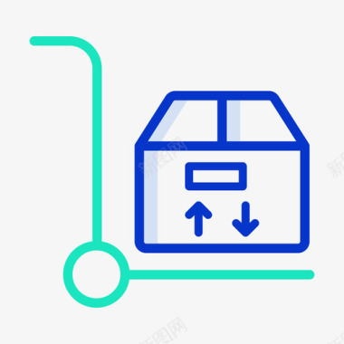 打包货物货物机场183轮廓颜色图标