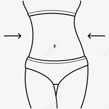 苗条身材健美身材女性身材图标