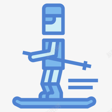 滑雪冬奥会2号蓝色图标
