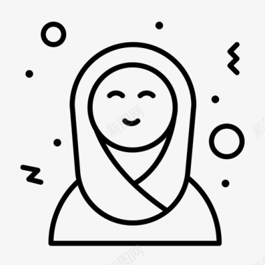 妇女节阿拉伯伊斯兰妇女阿拉伯妇女图标