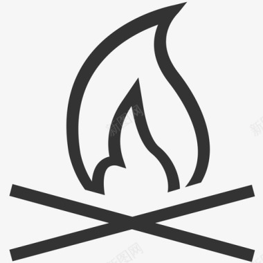 柴火烟熏柴火图标