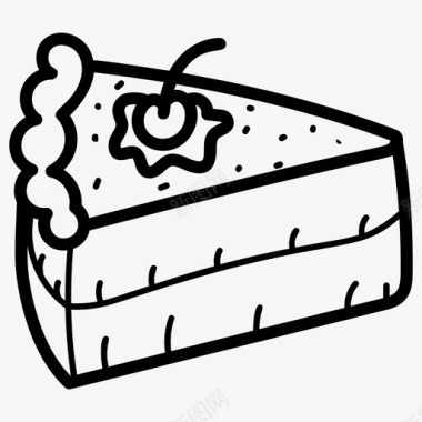 蛋糕画蛋糕片甜点图标