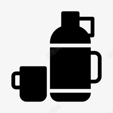 水壶茶壶杯咖啡户外图标