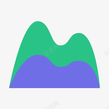 彩色面积图fsux图表面积图图标