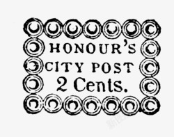 国外复古邮票效果效果图图案手账照片装饰设计素材