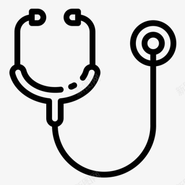 听诊器电话内视镜诊断健康图标