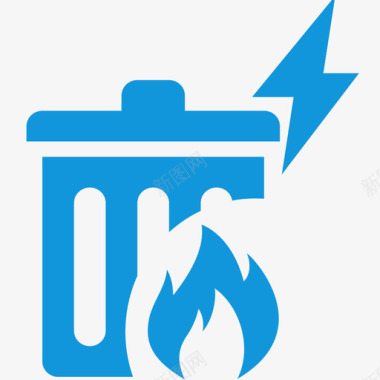 回收利用标识垃圾焚烧图标