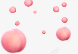 详情背景漂浮素材桃子水蜜桃漂浮小物件高清图片