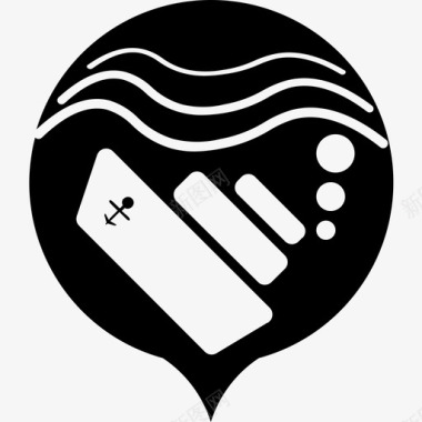 沉船沉船淹没图标