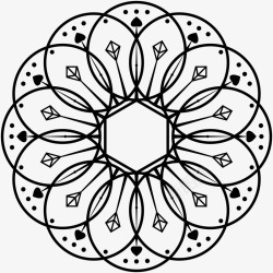 几何创意神秘花纹图案AI矢量印刷38几何创意神秘花素材