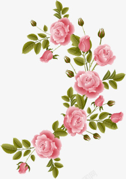 免扣玫瑰花丛透明底活动氛围装饰物点缀物科技感发光体素材
