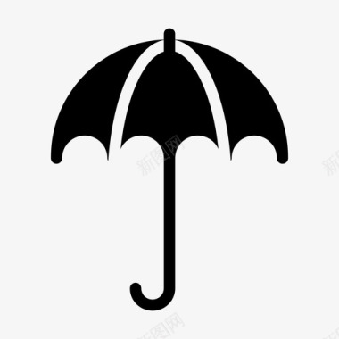 雨伞保护雨图标