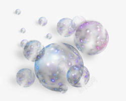 漂浮水球水珠水泡泡素材