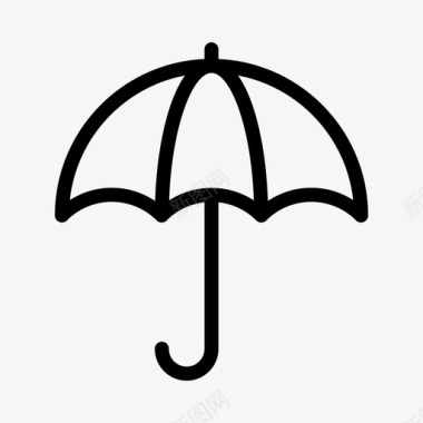 雨伞气候雨图标
