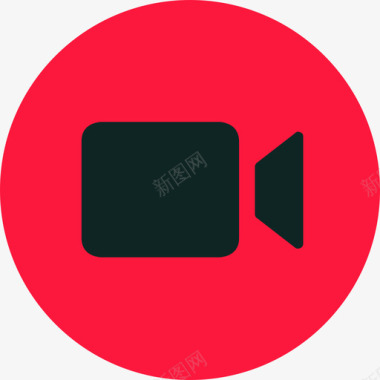 红色小图标视频探头红色图标
