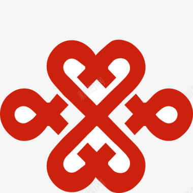 免抠素材联通logo中国结图标