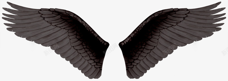 黑色天使翅膀png免抠素材_88icon https://88icon.com 天使的翅膀 简约翅膀 飞翔翅膀 黑色