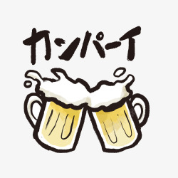 手绘卡通日式居酒屋透明图案手账AI矢量20手绘卡通素材
