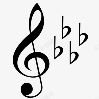 彩绘音符音符SVG91图标