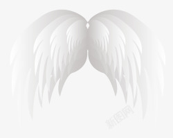 白色羽毛漂浮增效唯美天使翅膀ps影楼后期设计白色羽素材