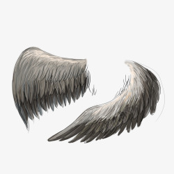黑色天使翅膀素材