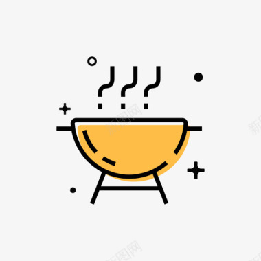 烧烤烧烤炉图标