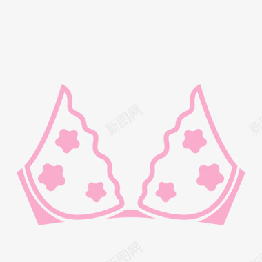 条纹粉色粉色少女系文胸图标