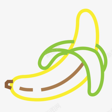 手绘简约房子香蕉图标