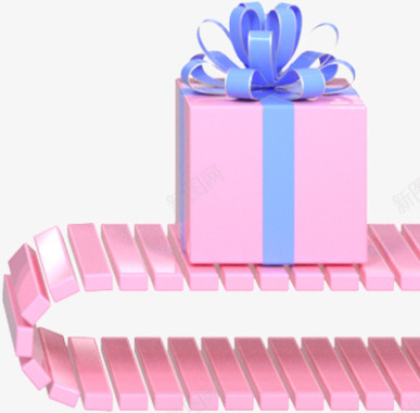 粉色礼品盒图免扣礼物礼品礼盒Gift图标