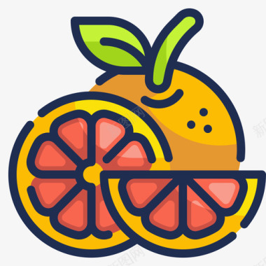 橙色PNG橙色农历新年57线形颜色图标