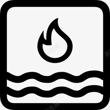 常用消防标识w0805001消防水池箱图标
