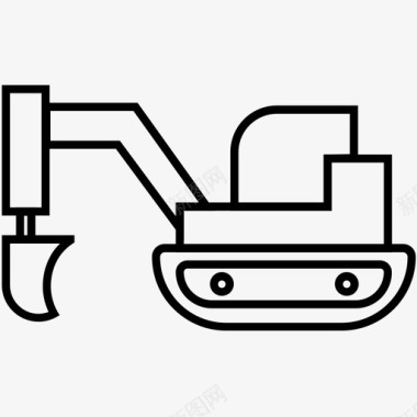 挖掘机小推车特殊用途挖掘机图标