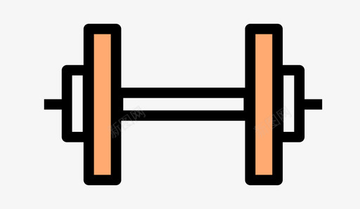 杠铃架子杠铃选中图标
