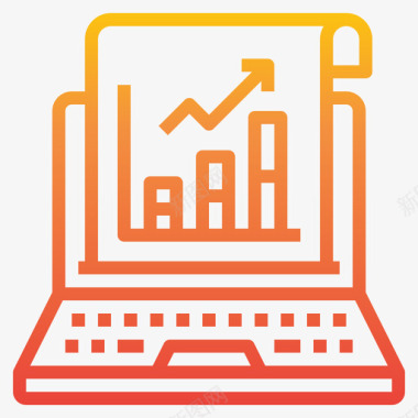 icon菜单图表数字营销160梯度图标