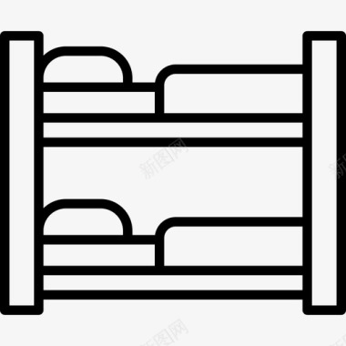 双层花坛双层床睡眠48直线型图标