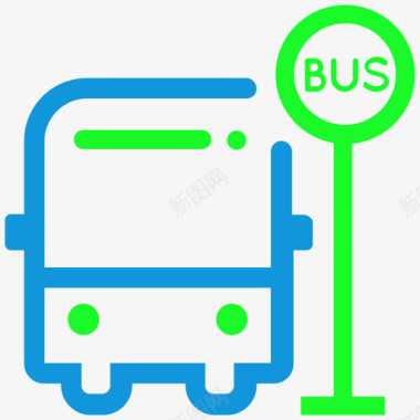 地铁和公交36公交车站图标