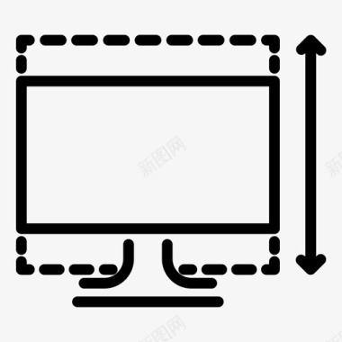 高度尺高度调节监视器技术电视图标