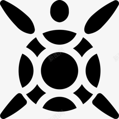 爬行动物海龟动物盔甲图标