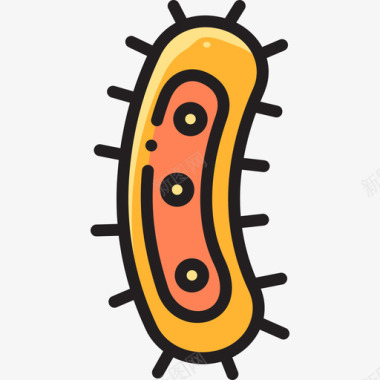 细菌细菌医用192线状颜色图标