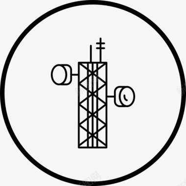 九重塔塔通信塔电源图标