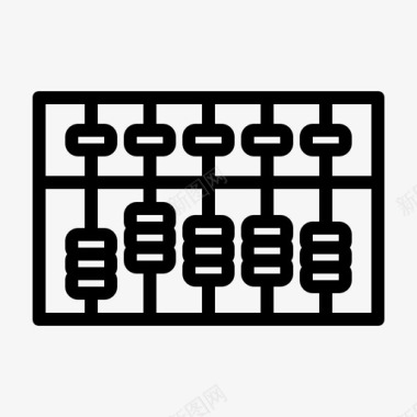 算盘珠算盘教育数学图标