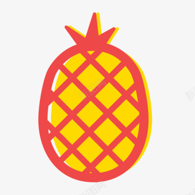 线性菠萝图标