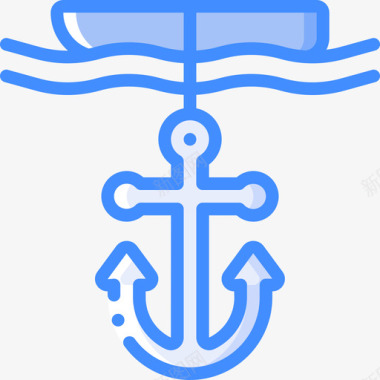 海军制服锚海军11号蓝色图标
